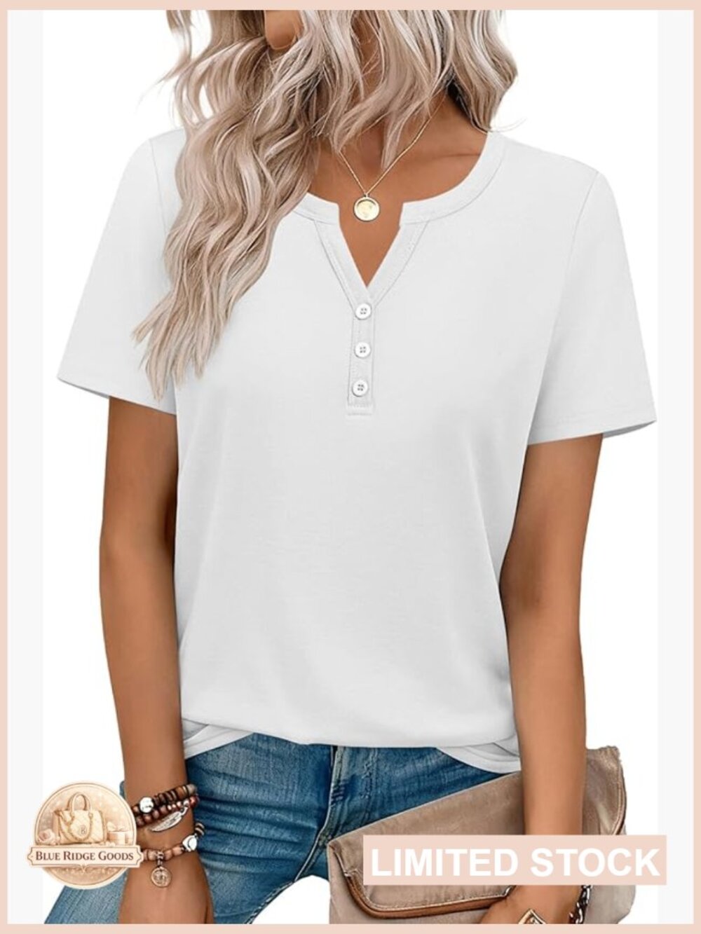 Dressy Casual V Neck Short Sleeve Blouse Soft Stretchy Henley Tunic Top Y2K